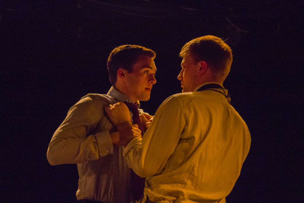Jamie Chandler, Michael Kinsey in The Man Who Had All the Luck at King's Head Theatre, photography by George Linfield
