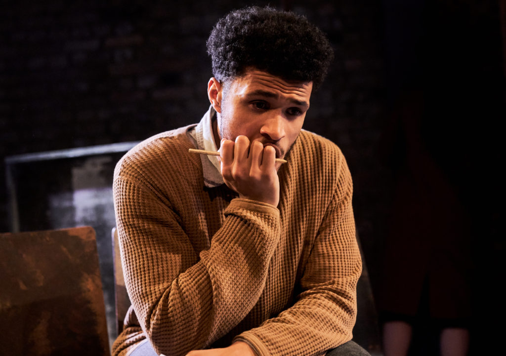 Kwami Odoom in Hunger at the Arcola Theatre photographed by Alex Brenner